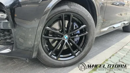 서초동 사당동 서원동 BMW X4 19인치 휠 도색 블랙유광 시공 / 서울 구로, 양천, 동작, 관악, 영등포, 부천, 안양