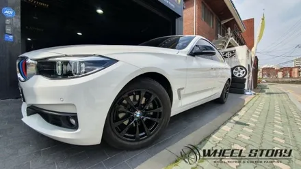 BMW 3GT 17인치 휠도색 비용 분체도색 문의 블랙유광 30만원 휠스토리 / 서울 구로, 양천, 동작, 관악, 영등포, 부천, 안양