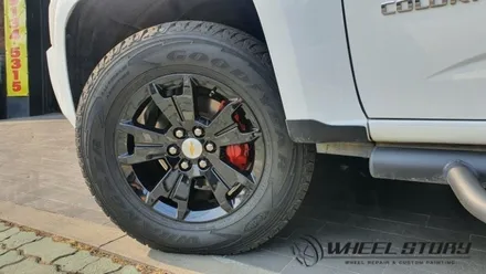 쉐보레 콜로라도 블랙유광 17인치 분체도색 잘하는 곳 휠스토리 / 서울 구로, 양천, 동작, 관악, 영등포, 부천, 안양