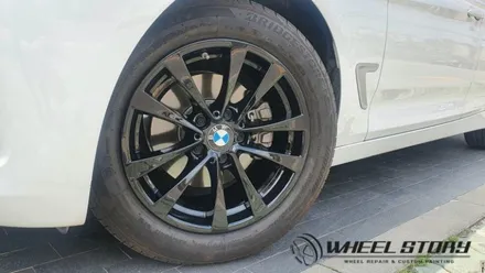 BMW 3GT 17인치 휠도색 비용 분체도색 문의 블랙유광 30만원 휠스토리 / 서울 구로, 양천, 동작, 관악, 영등포, 부천, 안양