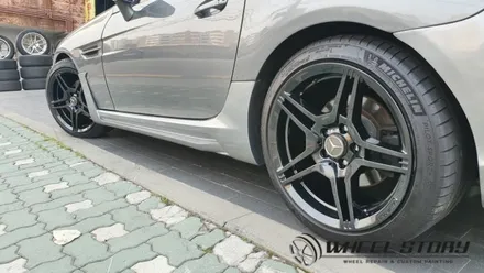 벤츠 SLK350 18인치 고스트크롬 휠도색복원 가격 40만원 / 서울 구로, 양천, 동작, 관악, 영등포, 부천, 안양