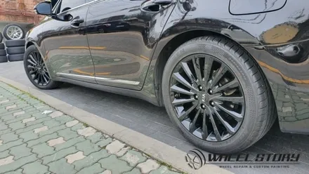 K7 18인치 블랙유광 분체도장이 30만원! 휠도색비용 문의 주세용! / 서울 구로, 양천, 동작, 관악, 영등포, 부천, 안양