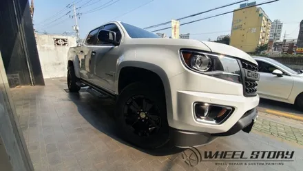 쉐보레 콜로라도 블랙유광 17인치 분체도색 잘하는 곳 휠스토리 / 서울 구로, 양천, 동작, 관악, 영등포, 부천, 안양