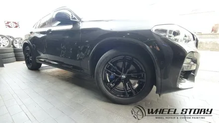 서초동 사당동 서원동 BMW X4 19인치 휠 도색 블랙유광 시공 / 서울 구로, 양천, 동작, 관악, 영등포, 부천, 안양