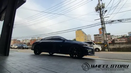 블랙유광도색 주차기스 완전 해결! 쉐보레 말리부 19인치 / 서울 구로, 양천, 동작, 관악, 영등포, 부천, 안양