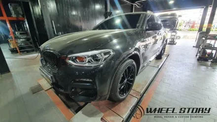 서초동 사당동 서원동 BMW X4 19인치 휠 도색 블랙유광 시공 / 서울 구로, 양천, 동작, 관악, 영등포, 부천, 안양