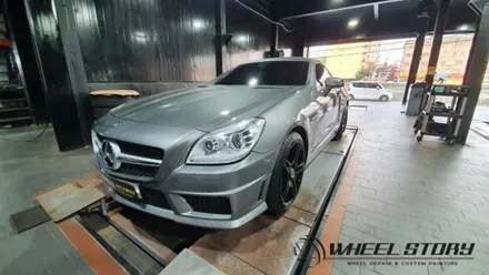 벤츠 SLK350 18인치 고스트크롬 휠도색복원 가격 40만원 / 서울 구로, 양천, 동작, 관악, 영등포, 부천, 안양