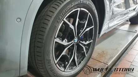 X4 19인치 블랙유광 휠분체도색 사당동 봉천동 내곡동 휠스토리 / 서울 구로, 양천, 동작, 관악, 영등포, 부천, 안양