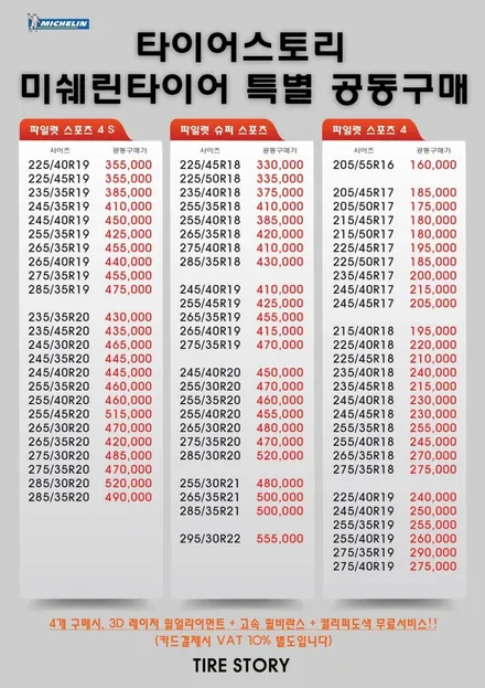 포르쉐 카이맨s 미쉐린 PSS 교체 타이어 가격표 / 서울 구로, 양천, 동작, 관악, 영등포, 부천, 안양