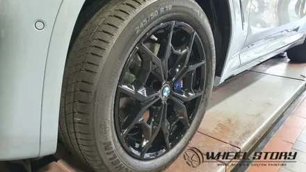 X4 19인치 블랙유광 휠분체도색 사당동 봉천동 내곡동 휠스토리 / 서울 구로, 양천, 동작, 관악, 영등포, 부천, 안양
