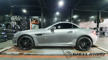 벤츠 SLK350 18인치 고스트크롬 휠도색복원 가격 40만원 / 서울 구로, 양천, 동작, 관악, 영등포, 부천, 안양