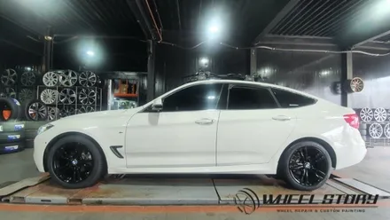 [수색동 상암동 증산동] 18인치 유광블랙 휠 도색 비용 30만원 BMW 3GT 시공 / 서울 구로, 양천, 동작, 관악, 영등포, 부천, 안양