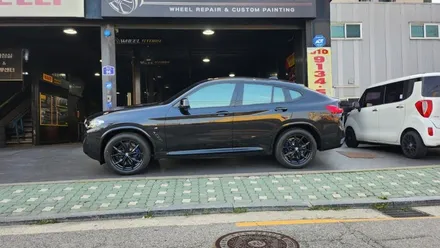 천왕동 BMW X4 19인치 휠 블랙유광 분체도색 작업후기 / 서울 구로, 양천, 동작, 관악, 영등포, 부천, 안양