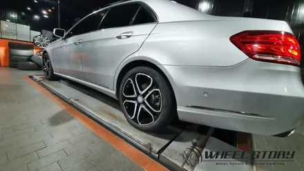 E클래스 18인치 블랙컷팅 다이아컷팅 휠분체도색 했습니다 / 서울 구로, 양천, 동작, 관악, 영등포, 부천, 안양