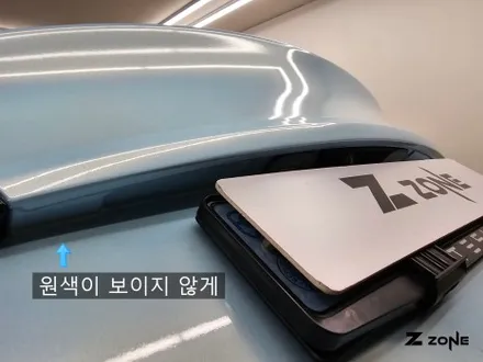 테슬라 모델 3 타이니봇 레이저 플립 스노우스톰 블루 전체랩핑 제트존 무난한 색상보다는  나만의 색상으로 에이드로 바디킷까지 장착 / 부천, 광명, 부평