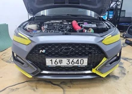 현대 벨로스터 N 전체랩핑 루프스킨 카본 PPF 루프PPF 오닉쉴드 펄 아이언 실버고광택 타이니봇  frp 본넷 / 부천시 소사구 송내동