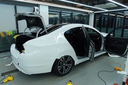 BMW 540i 글로스화이트 전체,실내 랩핑 작업후기 / 김포시 고양리