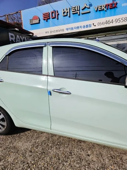 보라빛 변색으로 재시공?올뉴모닝 썬팅 재시공 후기 / 경북 구미