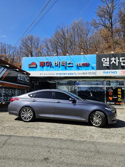 제네시스 썬팅 재시공 선택은? 루마 버텍스700 / 경북 구미