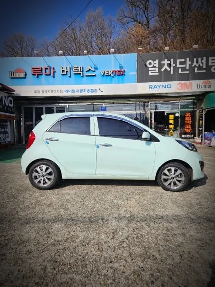 보라빛 변색으로 재시공?올뉴모닝 썬팅 재시공 후기 / 경북 구미