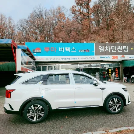 레이노썬팅 2세대  F95+유리막코팅 신차검수까지 쏘렌토MQ4 시공 사례 / 경북 구미