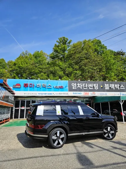 구미 싼타페 신차 썬팅+엠블럼 교체 / 경북 구미