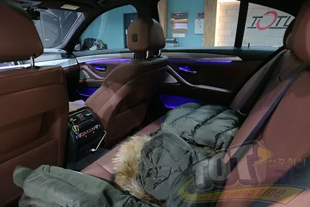 전주 티오티라인 에서 BMW 5시리즈 가변엠비언트 순정형 1:1 교체작업 / 전주시 덕진구