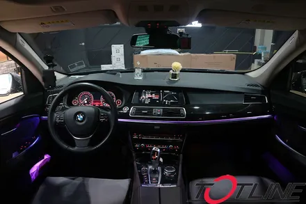 전주 튜닝샵 BMW 엠비언트 5GT 가변엠비언트 적용으로 RGB컬러 흉내내기 티오티라인 에서 하자 / 전주시 덕진구