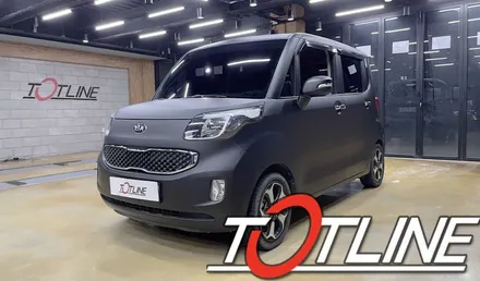 전북 랩핑(래핑) 기아 레이 사틴 블랙 무광 블랙으로 차량 색상 변경했습니다 / 전주시 덕진구