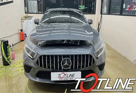 전북PPF 프런트 패키지로 주행 중 돌 빵 도장면 보호를 위해 PPF CLS(C257) 차량에 시공 / 전주시 덕진구