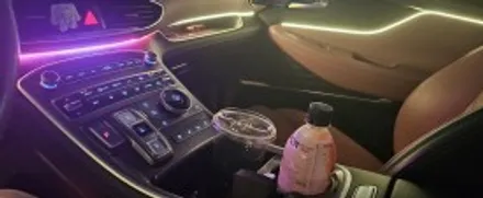 더뉴싼타페tm 의 실내가 허전하다구요? 에이비클 엠비언트라이트 시공시 바뀌는 실내 분위기 한번 보세요~ / 천안 서북구