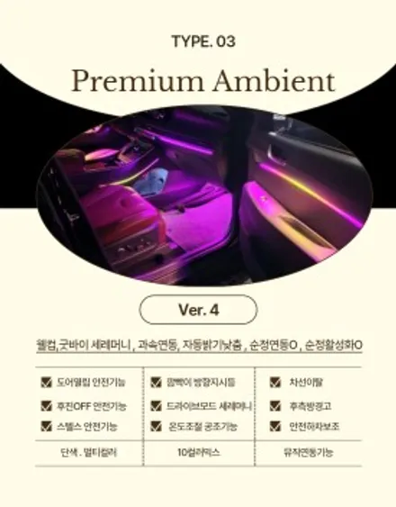 카니발ka4 노블레스 등급의 차량은 엠비언트라이트가 없어요? 에이비클천안지사에서 해결~ / 천안 서북구