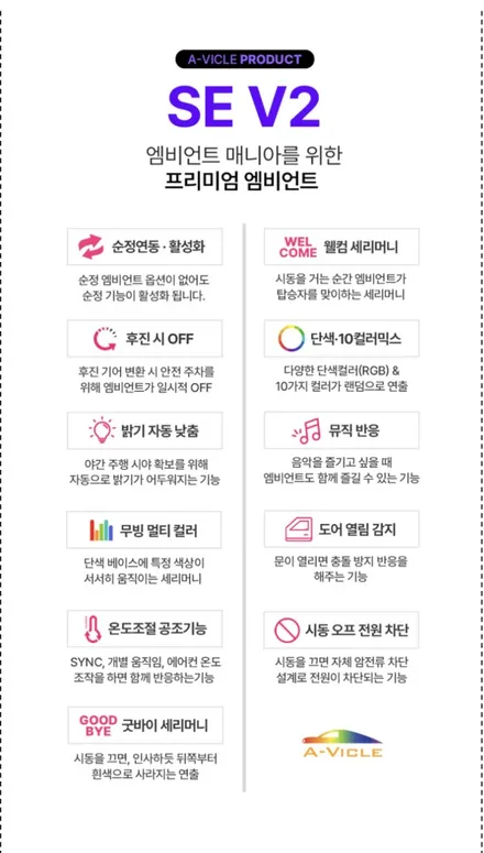 페리투싼nx4 순정연동으로 무빙 엠비언트라이트를 즐겨보세요 에이비클 대전 / 천안 서북구