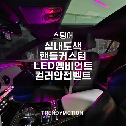 스팅어, 실내도색/핸들가죽교체/엠비언트/컬러안전벨트 / 인천 서구 가정동