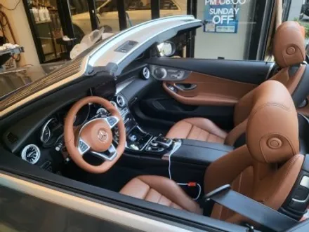 [벤츠 C클래스 w205 카브리올레] 실내도색커스텀, 브라운 핸들 컬러 체인지 / 인천 서구, 부평, 부천