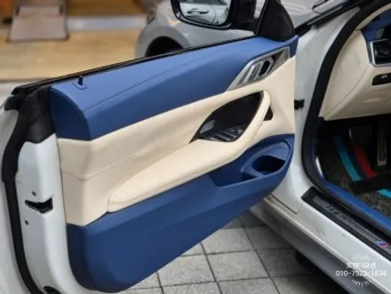BMW 4시리즈 컨버터블 요트블루베이지 실내 커스텀(가죽교체+도색) / 인천 서구 가정동