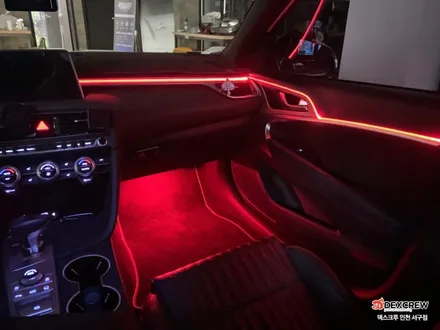 [제네시스 g70] 256 RGB 앰비언트 시공과 풋등 시공, 해신LED 면발광 사용으로 더욱 믿음직스럽게! / 인천 서구, 부평, 부천