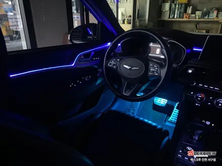 [제네시스 g70] 256 RGB 앰비언트 시공과 풋등 시공, 해신LED 면발광 사용으로 더욱 믿음직스럽게! / 인천 서구, 부평, 부천