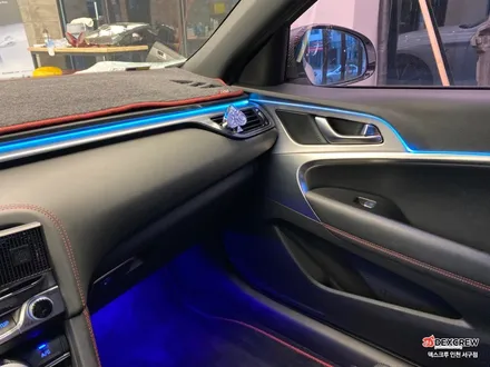 [제네시스 g70] 256 RGB 앰비언트 시공과 풋등 시공, 해신LED 면발광 사용으로 더욱 믿음직스럽게! / 인천 서구, 부평, 부천