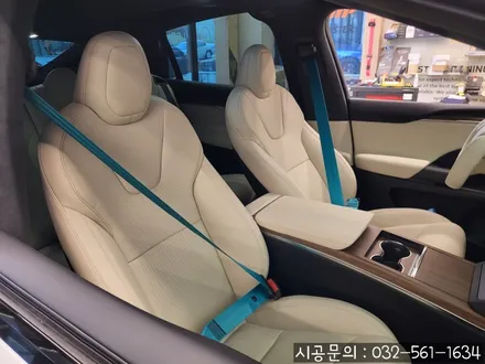 [테슬라 모델X] 요크핸들 베이지 도색 커스텀+컬러안전벨트 인테리어를 위한 필수 튜닝 / 인천 서구, 부평, 부천