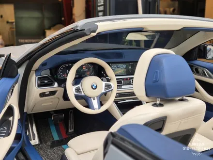 BMW 4시리즈 컨버터블 요트블루베이지 실내 커스텀(가죽교체+도색) / 인천 서구 가정동