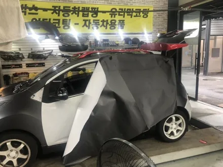 [별내 랩핑샵]쉐보레 스파크차량 전체랩핑제거및 사틴메탈브러쉬 전체시공 작업/남양주랩핑/구리랩핑 / 경기 화성