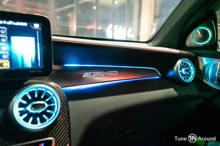 벤츠송풍구 엠비언트 웰컴라이트 카본사이드미러 GLC43AMG / 성남,분당,판교