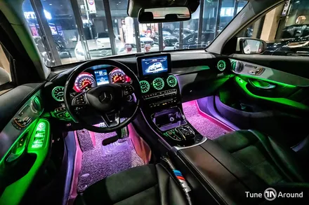 벤츠 GLC350e 엠비언트라이트 시공 64컬러 광량업 / 성남,분당,판교