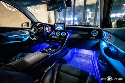 벤츠 GLC350e 엠비언트라이트 시공 64컬러 광량업 / 성남,분당,판교