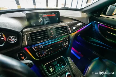 BMW M4 컨버터블 자동차실내무드등 엠비언트라이트 시공 / 성남,분당,판교