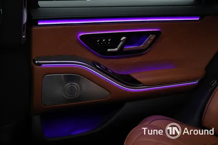 벤츠 W223 S500 실내의 완성 송풍구엠비언트 피아노트림 포함 5가지 시공 / 성남,분당,판교