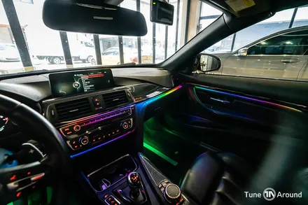 BMW M4 컨버터블 자동차실내무드등 엠비언트라이트 시공 / 성남,분당,판교