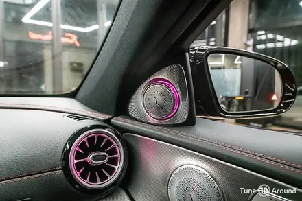 벤츠 E43 AMG 송풍구엠비언트 부메스터 전동트위터 웰컴라이트 / 성남,분당,판교