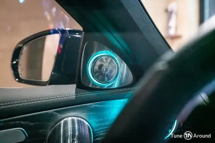 벤츠 E350 송풍구엠비언트와 부메스터 웰컴라이트 퍼들램프 교체 / 성남,분당,판교